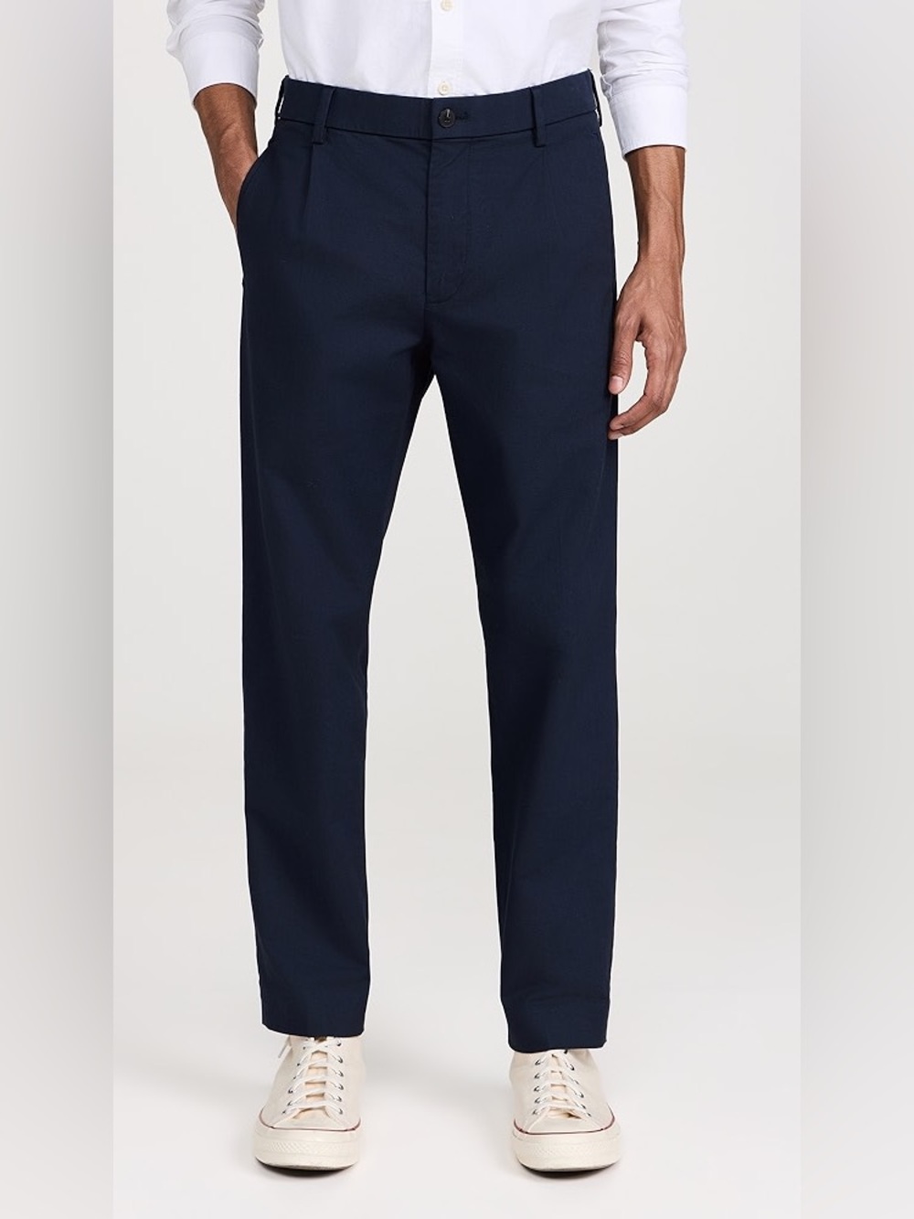 Club Monaco Navy Straight-Leg Chinos